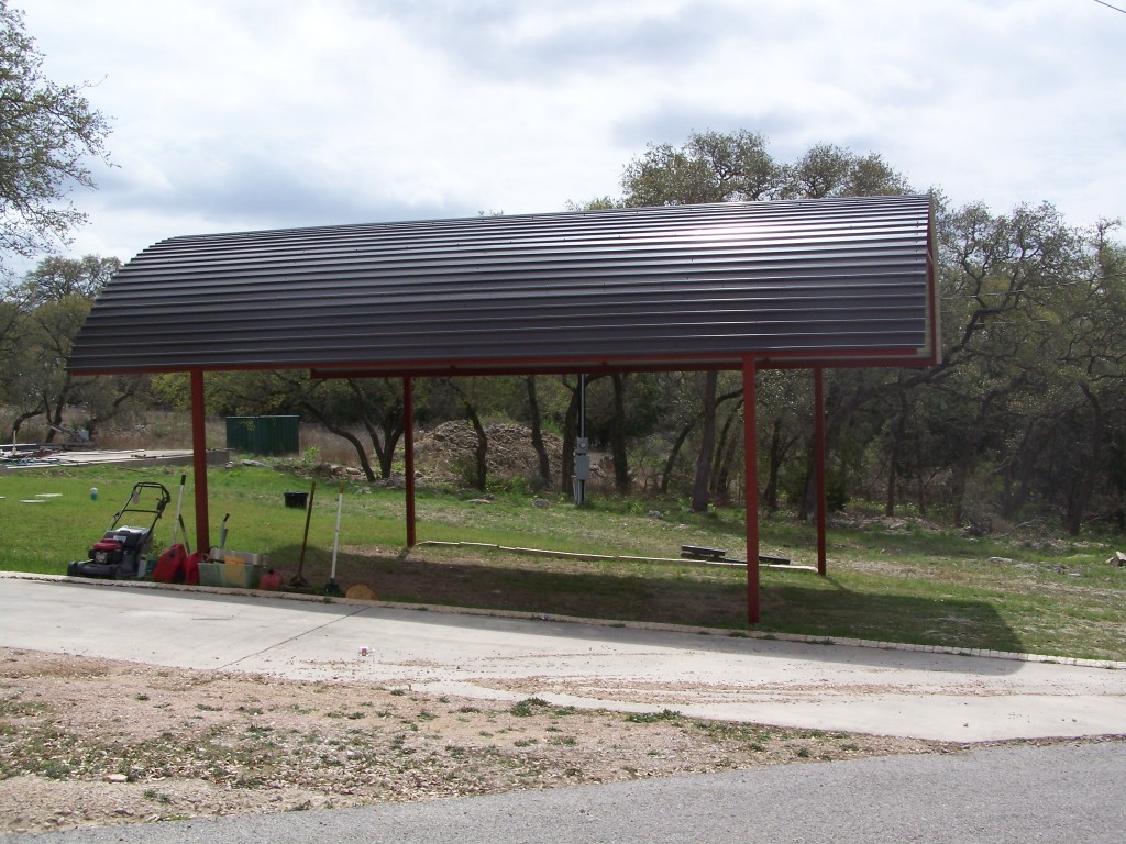 Custom Arched Carport With Decals Bulverde Tx Carport Patio Covers