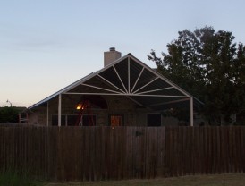 Beautiful Sunburst Patio Cover Gabled Style San Antonio