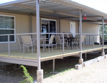 Ranch Trailer Patio Cover Deck Railing Before After Pictures