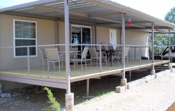 Ranch Trailer Patio Cover Deck Railing Before After Pictures