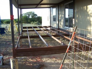Ranch House Steel Patio Cover Deck And Stairs Junction Texas