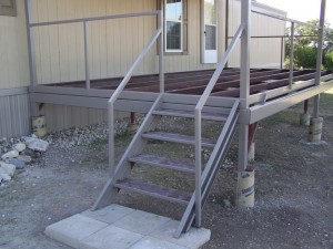 Ranch House Steel Patio Cover Deck And Stairs Junction Texas