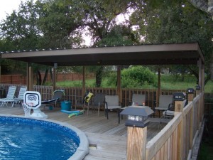 Metal Carport Awning Patio Cantilever Cover Swimming Pool South Bexar County