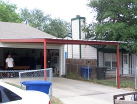 Custom Attached Carport Southeast San Antonio
