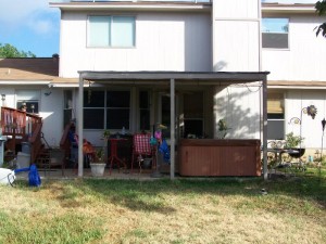 Encino Park Wooden To Metal Patio Awning