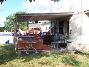 Encino Park Wooden To Metal Patio Awning