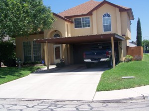 Attached Two Post Custom Two Car Carport South San Antonio 