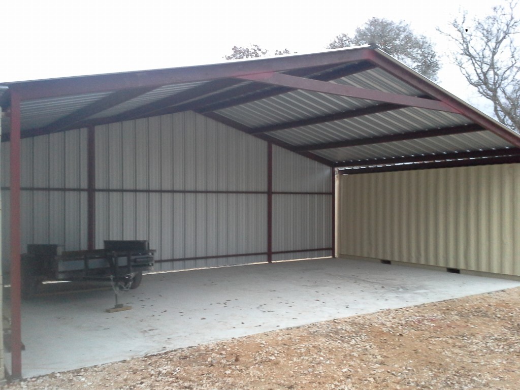Gabled Enclosed Attachment, Floresville, Texas Carport Patio Covers