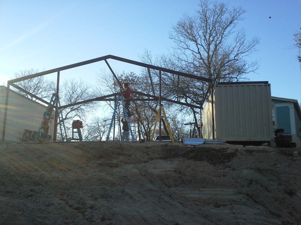 Gabled Enclosed Attachment, Floresville, Texas Carport Patio Covers