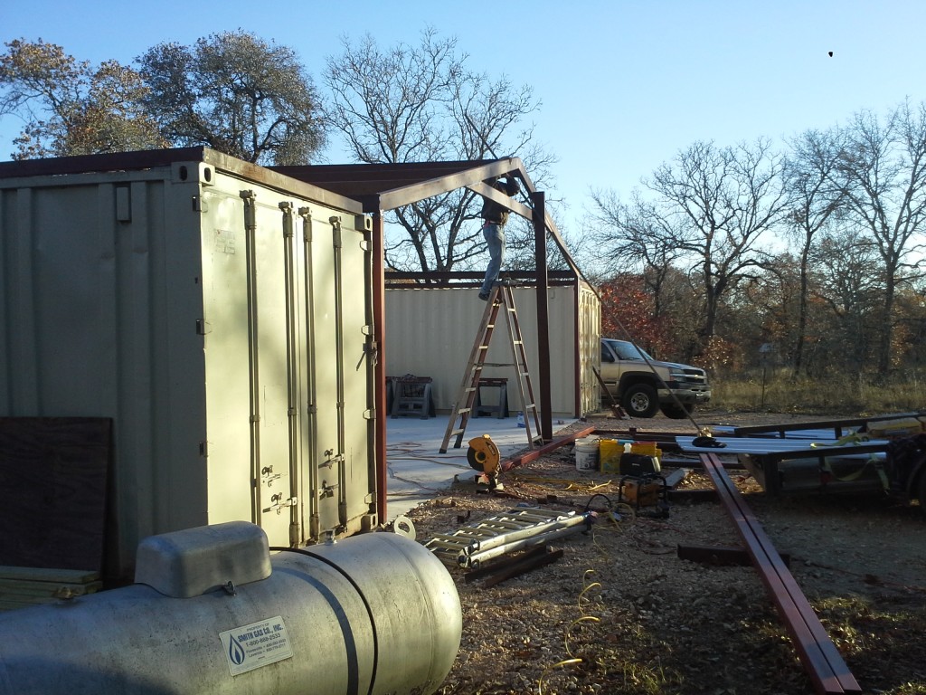 Gabled Enclosed Attachment, Floresville, Texas Carport Patio Covers
