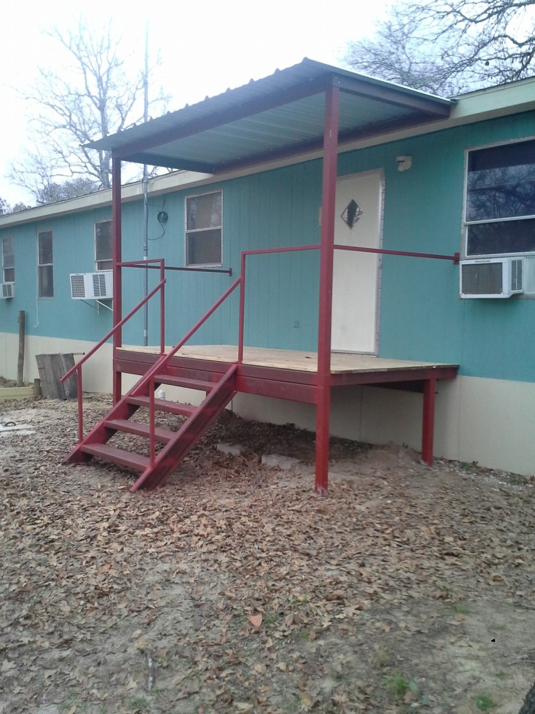 Porch Patio Covers and Decks with Handrails, Floresville, Texas