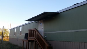 Front and Back Awning with Carport Attached to Mobile Home