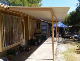 Premium colored panel lean-to awning