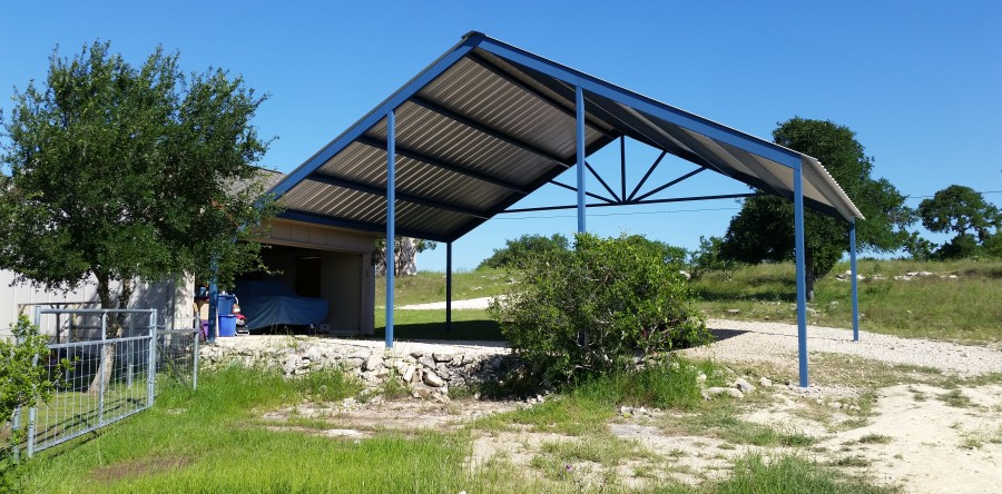 Custom Gabled Carport with Sunburst, Boerne, TX