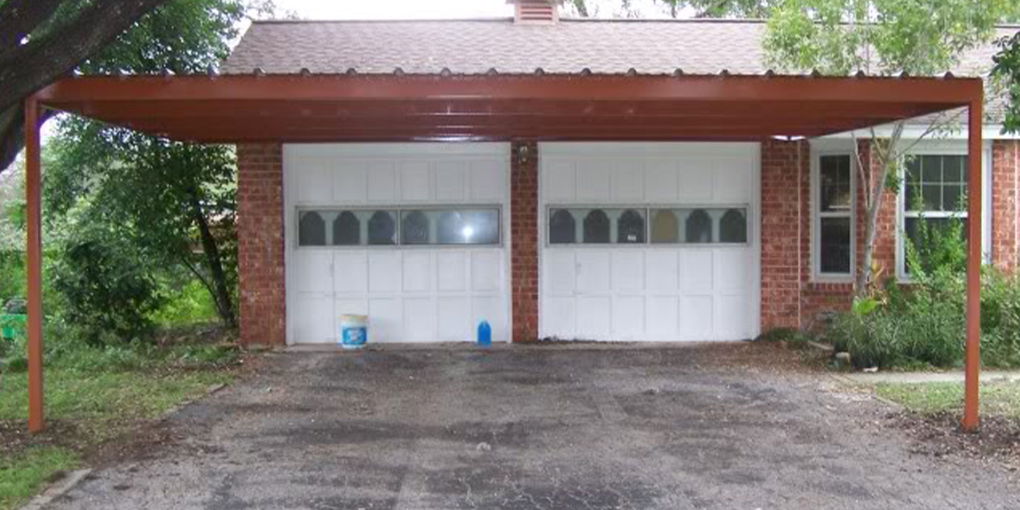Lean-to carport and patio cover built in San Antonio, Texas