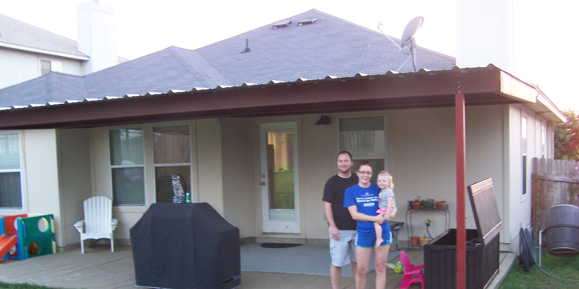 Custom steel carport and patio cover built in San Antonio, Texas
