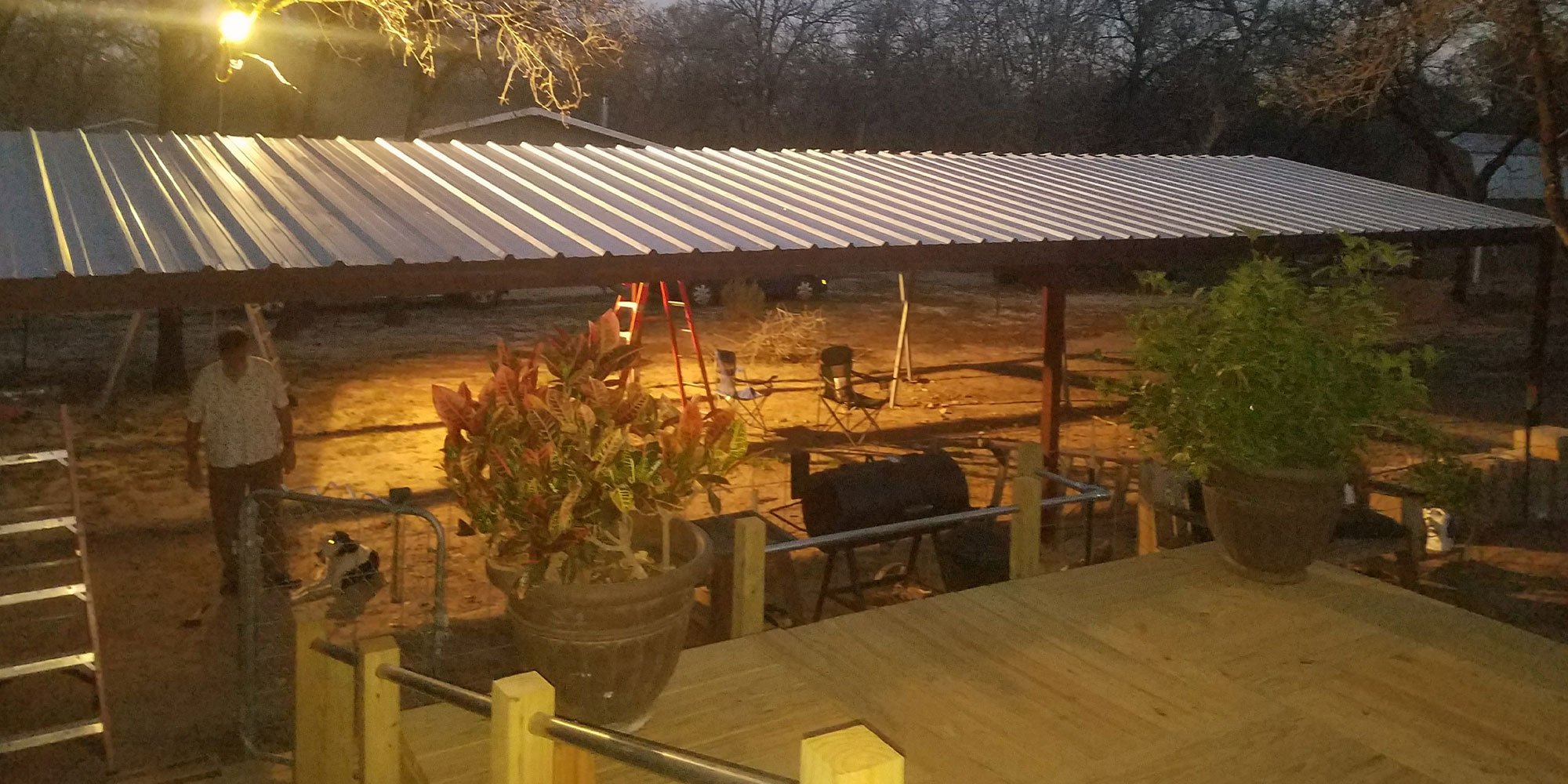 Custom steel carport and patio cover built in San Antonio, Texas